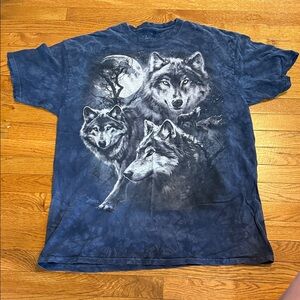The Mountain Blue Tie-Dye Wolf Pack Tee - Men's